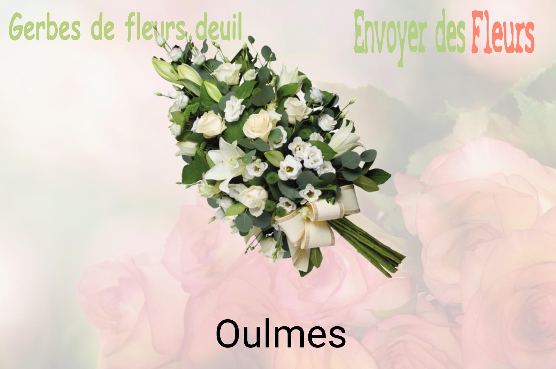 Gerbe de fleurs de deuil livrée à Oulmes